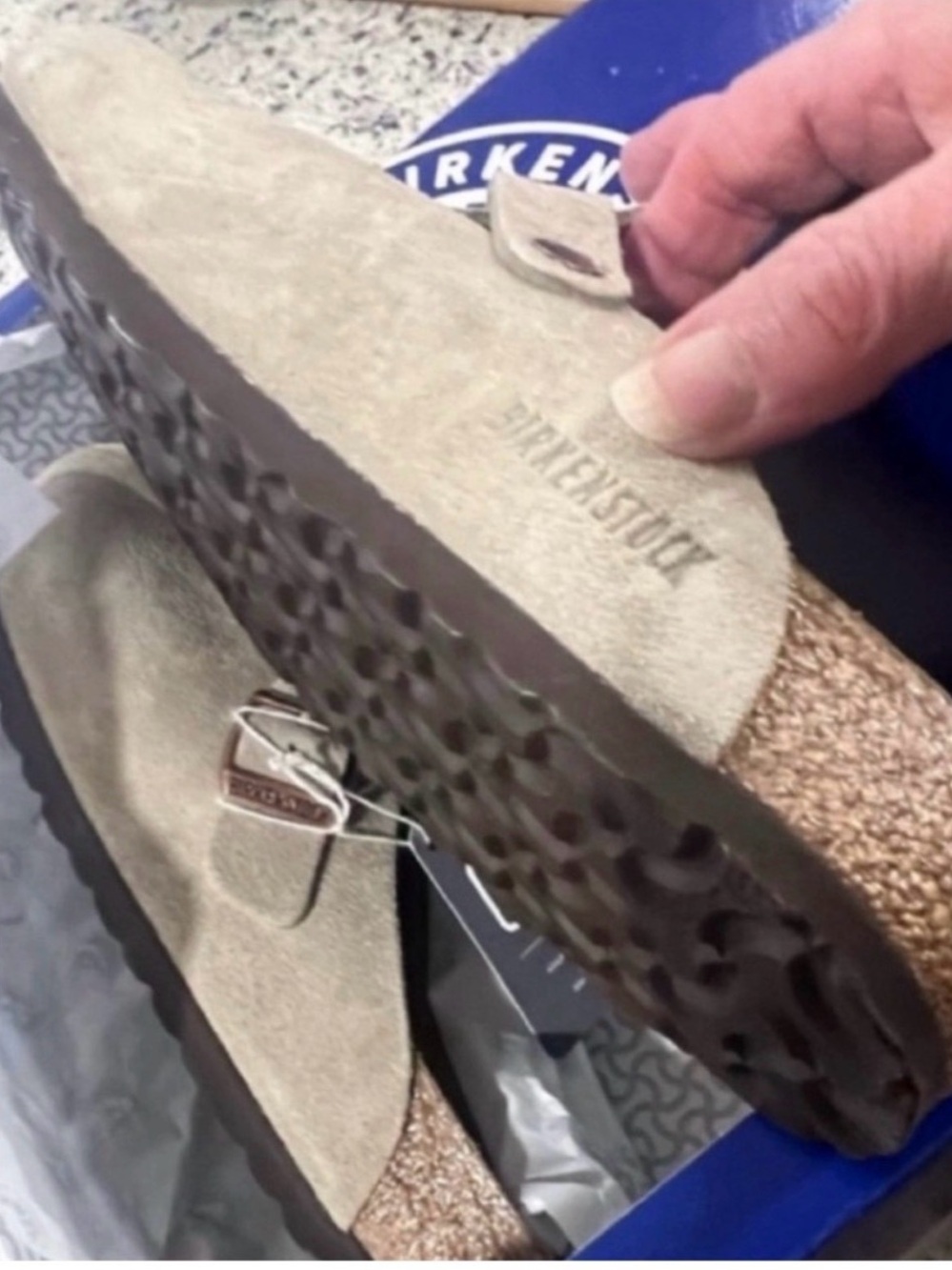 Birkenstock Boston-authentic-size 37 - Suede Clog in Taupe (Tan)NEW in box/tags - Picture 3 of 7